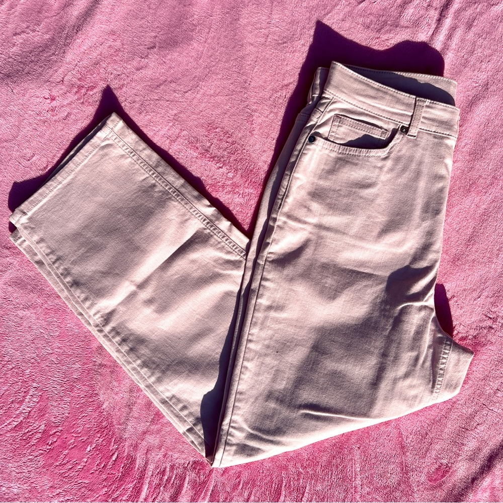 Ted Baker Straight Leg High Rise Jeans Womens 29 Pink Patel Light Denim